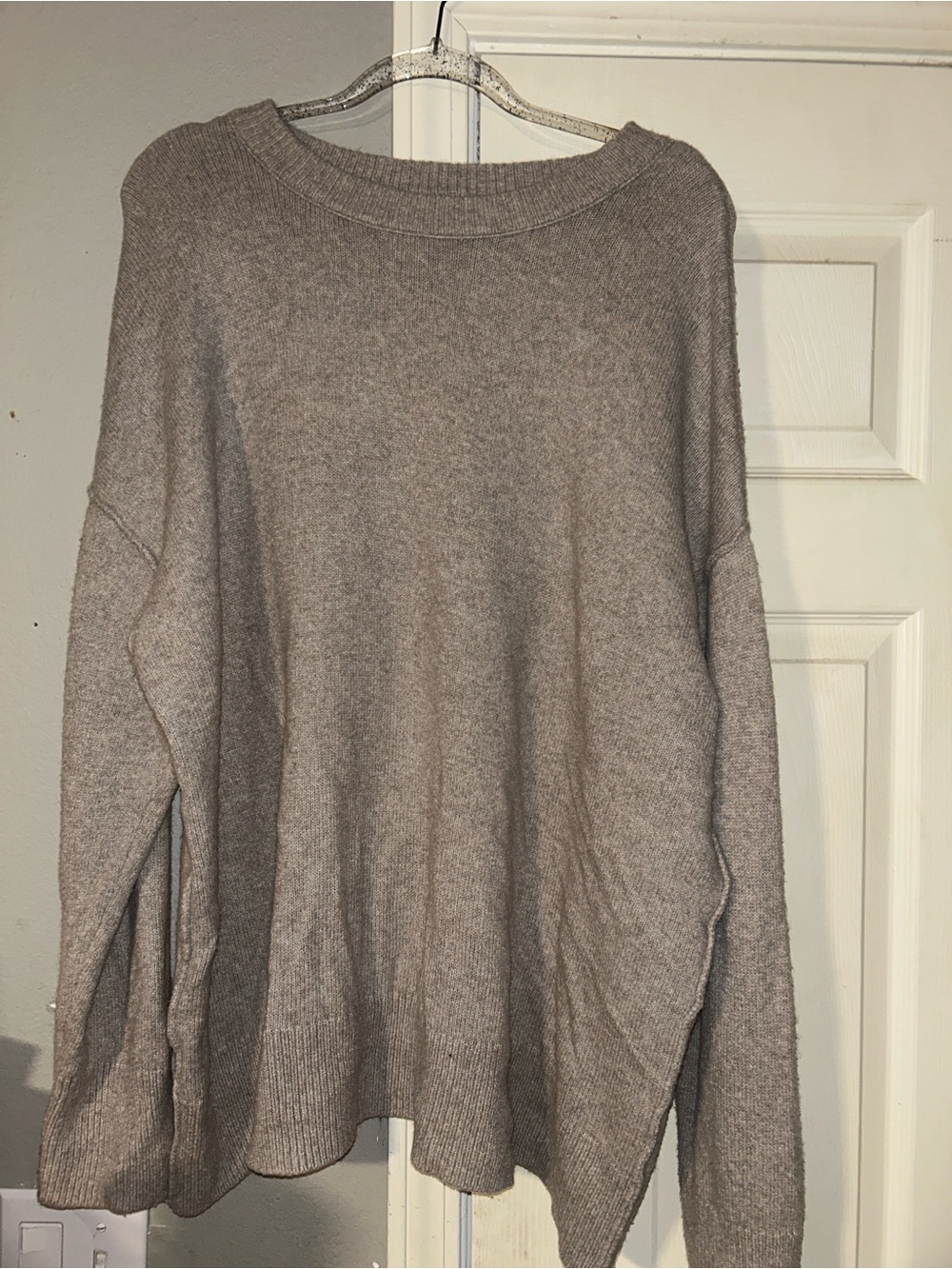 aerie Relaxed Taupe Crewneck Sweater